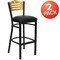 Flash Furniture Bk/Nat Slat Stool-Black Seat, PK2 2-XU-DG-6H3B-SLAT-BAR-BLKV-GG - alternate 6
