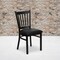 Flash Furniture Black Vertical Back Metal Restaurant Chair, Black Vinyl Seat, PK2 2-XU-DG-6Q2B-VRT-BLKV-GG - alternate 1
