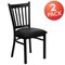Flash Furniture Black Vertical Back Metal Restaurant Chair, Black Vinyl Seat, PK2 2-XU-DG-6Q2B-VRT-BLKV-GG - alternate 5