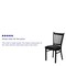 Flash Furniture Black Vertical Back Metal Restaurant Chair, Black Vinyl Seat, PK2 2-XU-DG-6Q2B-VRT-BLKV-GG - alternate 10