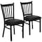 Flash Furniture Black Vertical Back Metal Restaurant Chair, Black Vinyl Seat, PK2 2-XU-DG-6Q2B-VRT-BLKV-GG - alternate 6