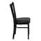 Flash Furniture Black Vertical Back Metal Restaurant Chair, Black Vinyl Seat, PK2 2-XU-DG-6Q2B-VRT-BLKV-GG - alternate 9