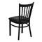 Flash Furniture Black Vertical Back Metal Restaurant Chair, Black Vinyl Seat, PK2 2-XU-DG-6Q2B-VRT-BLKV-GG - alternate 8