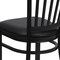 Flash Furniture Black Vertical Back Metal Restaurant Chair, Black Vinyl Seat, PK2 2-XU-DG-6Q2B-VRT-BLKV-GG - alternate 7