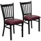 Flash Furniture Black Vert Chair-Burg Seat, PK2 2-XU-DG-6Q2B-VRT-BURV-GG - alternate 5
