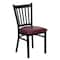 Flash Furniture Black Vert Chair-Burg Seat, PK2 2-XU-DG-6Q2B-VRT-BURV-GG - alternate 9