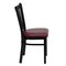 Flash Furniture Black Vert Chair-Burg Seat, PK2 2-XU-DG-6Q2B-VRT-BURV-GG - alternate 7