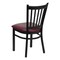 Flash Furniture Black Vert Chair-Burg Seat, PK2 2-XU-DG-6Q2B-VRT-BURV-GG - alternate 2