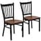 Flash Furniture Black Vert Chair-Cherry Seat, PK2 2-XU-DG-6Q2B-VRT-CHYW-GG - alternate 4