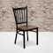 Flash Furniture Black Vert Chair-Cherry Seat, PK2 2-XU-DG-6Q2B-VRT-CHYW-GG - alternate 1