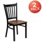Flash Furniture Black Vert Chair-Cherry Seat, PK2 2-XU-DG-6Q2B-VRT-CHYW-GG - alternate 2