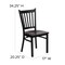 Flash Furniture Black Vert Chair-Mah Seat, PK2 2-XU-DG-6Q2B-VRT-MAHW-GG - alternate 8