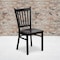 Flash Furniture Black Vert Chair-Mah Seat, PK2 2-XU-DG-6Q2B-VRT-MAHW-GG - alternate 1