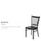 Flash Furniture Black Vert Chair-Mah Seat, PK2 2-XU-DG-6Q2B-VRT-MAHW-GG - alternate 5