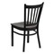 Flash Furniture Black Vert Chair-Mah Seat, PK2 2-XU-DG-6Q2B-VRT-MAHW-GG - alternate 7