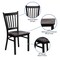 Flash Furniture Black Vert Chair-Mah Seat, PK2 2-XU-DG-6Q2B-VRT-MAHW-GG - alternate 2
