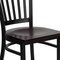 Flash Furniture Black Vert Chair-Mah Seat, PK2 2-XU-DG-6Q2B-VRT-MAHW-GG - alternate 9