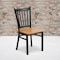 Flash Furniture Black Vert Chair-Nat Seat, PK2 2-XU-DG-6Q2B-VRT-NATW-GG - alternate 1