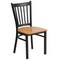 Flash Furniture Black Vert Chair-Nat Seat, PK2 2-XU-DG-6Q2B-VRT-NATW-GG - alternate 4