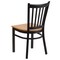 Flash Furniture Black Vert Chair-Nat Seat, PK2 2-XU-DG-6Q2B-VRT-NATW-GG - alternate 2