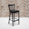 Flash Furniture Black Vert Stool-Black Seat, PK2 2-XU-DG-6R6B-VRT-BAR-BLKV-GG - alternate 1