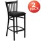 Flash Furniture Black Vert Stool-Black Seat, PK2 2-XU-DG-6R6B-VRT-BAR-BLKV-GG - alternate 6