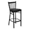 Flash Furniture Black Vert Stool-Black Seat, PK2 2-XU-DG-6R6B-VRT-BAR-BLKV-GG - alternate 5