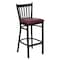 Flash Furniture Black Vert Stool-Burg Seat, PK2 2-XU-DG-6R6B-VRT-BAR-BURV-GG - alternate 5