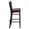 Flash Furniture Black Vert Stool-Burg Seat, PK2 2-XU-DG-6R6B-VRT-BAR-BURV-GG - alternate 7