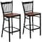 Flash Furniture Black Vert Stool-Cherry Seat, PK2 2-XU-DG-6R6B-VRT-BAR-CHYW-GG - alternate 5