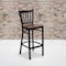 Flash Furniture Black Vert Stool-Cherry Seat, PK2 2-XU-DG-6R6B-VRT-BAR-CHYW-GG - alternate 1