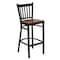 Flash Furniture Black Vert Stool-Cherry Seat, PK2 2-XU-DG-6R6B-VRT-BAR-CHYW-GG - alternate 4