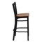 Flash Furniture Black Vert Stool-Cherry Seat, PK2 2-XU-DG-6R6B-VRT-BAR-CHYW-GG - alternate 7