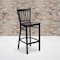 Flash Furniture Black Vert Stool-Mah Seat, PK2 2-XU-DG-6R6B-VRT-BAR-MAHW-GG - alternate 1