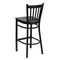 Flash Furniture Black Vert Stool-Mah Seat, PK2 2-XU-DG-6R6B-VRT-BAR-MAHW-GG - alternate 6