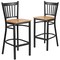 Flash Furniture Black Vert Stool-Nat Seat, PK2 2-XU-DG-6R6B-VRT-BAR-NATW-GG - alternate 3