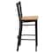 Flash Furniture Black Vert Stool-Nat Seat, PK2 2-XU-DG-6R6B-VRT-BAR-NATW-GG - alternate 8