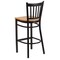 Flash Furniture Black Vert Stool-Nat Seat, PK2 2-XU-DG-6R6B-VRT-BAR-NATW-GG - alternate 5