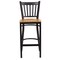 Flash Furniture Black Vert Stool-Nat Seat, PK2 2-XU-DG-6R6B-VRT-BAR-NATW-GG - alternate 7