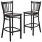 Flash Furniture Black Vert Stool-Wal Seat, PK2 2-XU-DG-6R6B-VRT-BAR-WALW-GG - alternate 4