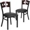 Flash Furniture Bk/Wal 3 Circ Chair-Black Seat, PK2 2-XU-DG-6Y2B-WAL-BLKV-GG - alternate 2