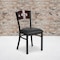 Flash Furniture Bk/Wal 3 Circ Chair-Black Seat, PK2 2-XU-DG-6Y2B-WAL-BLKV-GG - alternate 1