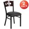 Flash Furniture Bk/Wal 3 Circ Chair-Black Seat, PK2 2-XU-DG-6Y2B-WAL-BLKV-GG - alternate 3