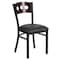Flash Furniture Bk/Wal 3 Circ Chair-Black Seat, PK2 2-XU-DG-6Y2B-WAL-BLKV-GG - alternate 4