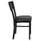 Flash Furniture Bk/Wal 3 Circ Chair-Black Seat, PK2 2-XU-DG-6Y2B-WAL-BLKV-GG - alternate 5