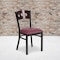 Flash Furniture Bk/Wal 3 Circ Chair-Burg Seat, PK2 2-XU-DG-6Y2B-WAL-BURV-GG - alternate 1