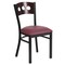 Flash Furniture Bk/Wal 3 Circ Chair-Burg Seat, PK2 2-XU-DG-6Y2B-WAL-BURV-GG - alternate 7