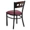 Flash Furniture Bk/Wal 3 Circ Chair-Burg Seat, PK2 2-XU-DG-6Y2B-WAL-BURV-GG - alternate 6