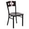 Flash Furniture Bk/Wal 3 Circ Chair-Wood Seat, PK2 2-XU-DG-6Y2B-WAL-MTL-GG - alternate 4