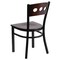 Flash Furniture Bk/Wal 3 Circ Chair-Wood Seat, PK2 2-XU-DG-6Y2B-WAL-MTL-GG - alternate 2